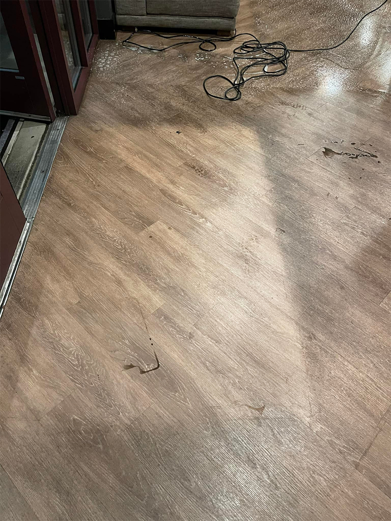 clean-looking LVP floors - HydraMaster